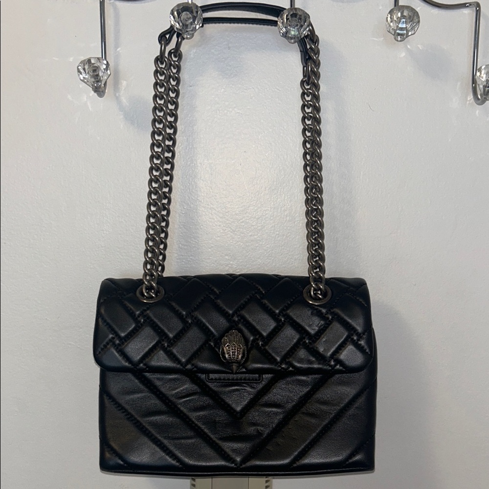 Kurt Geiger Leather Quilted Chain Shoulder Bag